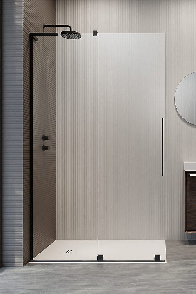 Душевое ограждение Radaway Furo SL Black Walk-in 110 10306588-54-01 стекло прозрачное/профиль черный матовый купить в интернет-магазине Sanbest