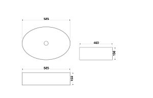 Раковина накладная SantiLine 58,5 SL-1074 белая купить в интернет-магазине Sanbest