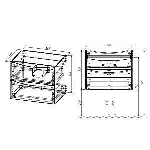 Тумба с раковиной Vincea Mia 600 R.Wood для ванной в интернет-магазине Sanbest