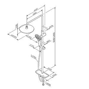 Душевая система AM.PM LIKE F0780222 черная купить в интернет-магазине сантехники Sanbest