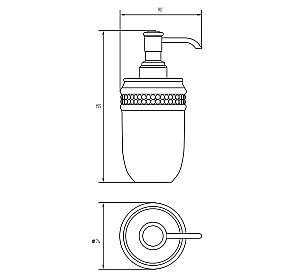 Диспенсер Migliore Dubai 26593 белая керамика/золото-swarovski купить в интернет-магазине сантехники Sanbest