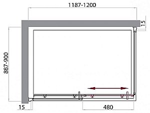 Душевой уголок BelBagno Uno AH-1 120х90 C купить в интернет-магазине Sanbest