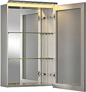 Зеркальный шкаф De Aqua Алюминиум 261749 50 серебро купить в интернет-магазине сантехники Sanbest