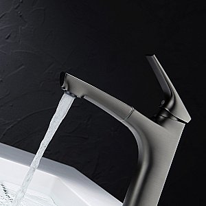 Смеситель для раковины Black&White Universe UK7901MG оружейная сталь купить в интернет-магазине сантехники Sanbest