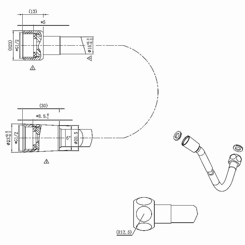 Комплект верхнего и ручного душа Vincea Inspire VSHH-3I2AHCH хром купить в интернет-магазине сантехники Sanbest
