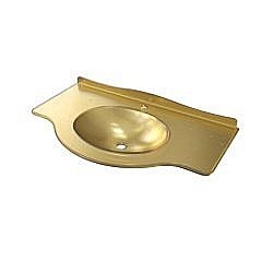 Раковина с бортиком Caprigo Modena 110 стекло-поталь золото купить в интернет-магазине сантехники Sanbest