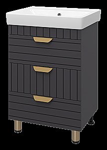 Тумба с раковиной Misty GLOSTER 06060-48-2 60 графит для ванной в интернет-магазине Sanbest