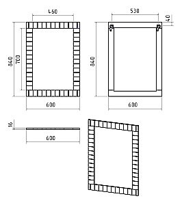Зеркало Misty GLOSTER 60x84 белое в ванную от интернет-магазине сантехники Sanbest