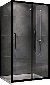 Душевой уголок ABBER Schwarzer Diamant AG30150BH-S75B 150x75 стекло прозрачное/профиль черный купить в интернет-магазине Sanbest