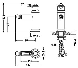 Смеситель для биде Timo Arisa 5312/02F купить в интернет-магазине сантехники Sanbest