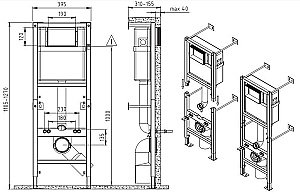 Инсталляция для унитаза Cersanit LEON NEW купить в интернет-магазине сантехники Sanbest