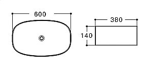 Раковина накладная Art&Max 60 AM3360A белая купить в интернет-магазине Sanbest