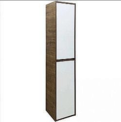 Пенал Эстет Monaco Wood 35 белый/дуб для ванной в интернет-магазине сантехники Sanbest