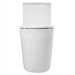 Унитаз моноблок Azario Ansa AZ-2301 белый, безободковый, с крышкой микролифт купить в интернет-магазине Sanbest