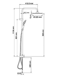 Душевая система WasserKRAFT Aller 1060WHITE A039 купить в интернет-магазине сантехники Sanbest