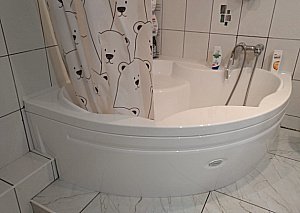 Ванна с гидромассажем Радомир Сандра 2-79-2-0-0-221 149х149 СТАНДАРТ ХРОМ белая купить в интернет-магазине Sanbest