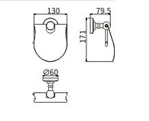 Держатель для туалетной бумаги CeramaLux Caps 51307 хром купить в интернет-магазине сантехники Sanbest