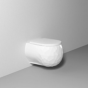 Унитаз подвесной Bien Pent PNKA052N1VP1W3000 белый, с крышкой микролифт, безободковый купить в интернет-магазине Sanbest