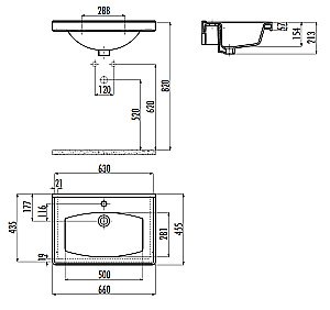 Раковина Creavit Sera 66 TF165-0000 белая купить в интернет-магазине Sanbest