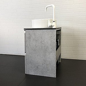 Тумба с раковиной Comforty Эдинбург 00-00005701 60 бетон светлый для ванной в интернет-магазине Sanbest