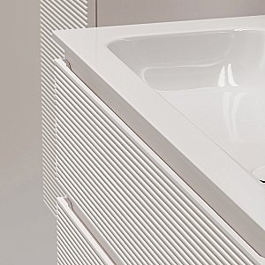 Тумба с раковиной Sancos Folk 100 FL100 Bianco левая/правая для ванной в интернет-магазине Sanbest