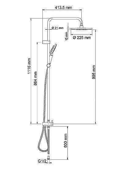 Душевая система WasserKRAFT Aller 1060WHITE A039 купить в интернет-магазине сантехники Sanbest