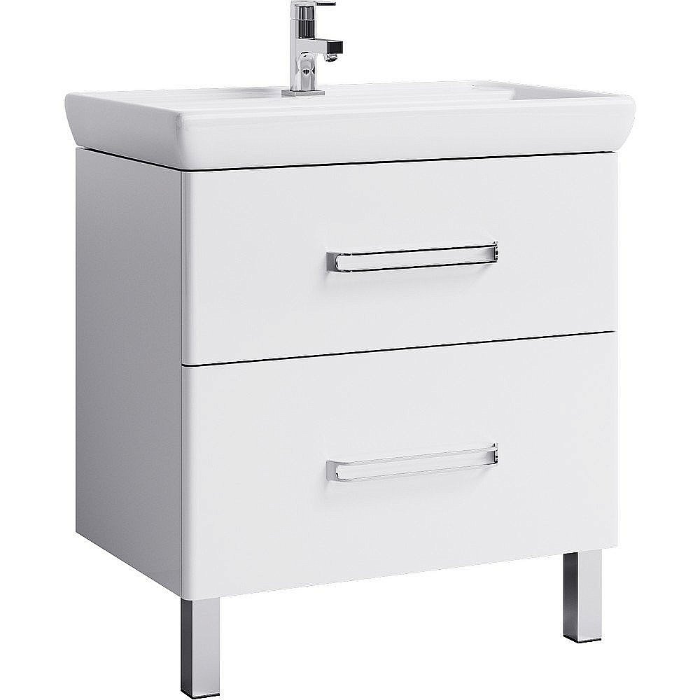 Тумба с раковиной Aqwella Нео 80 белая для ванной в интернет-магазине Sanbest