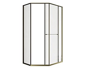 Душевой уголок Радомир Дария PN 120x90 профиль матовое золото/стекло прозрачное купить в интернет-магазине Sanbest
