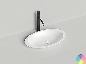 Раковина накладная Salini CALLISTA 02 1101202SMF 57,5 из искусственного камня S-Stone, матовая, цвет по RAL полностью купить в интернет-магазине Sanbest