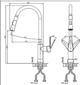 Смеситель для кухни Rush Denis DN0335-23 купить в интернет-магазине сантехники Sanbest