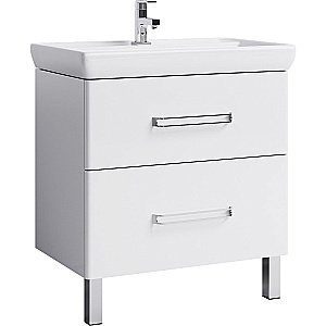 Тумба с раковиной Aqwella Нео 80 белая для ванной в интернет-магазине Sanbest