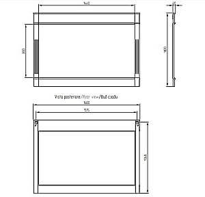 Зеркало Migliore Kantri 160 антрацитовое в ванную от интернет-магазине сантехники Sanbest
