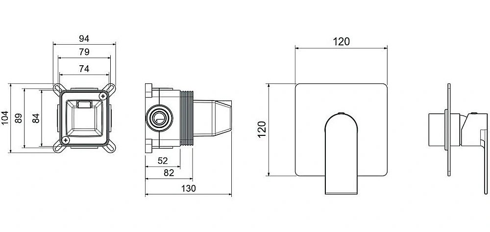 Смеситель для душа Aquatek Лира AQ1466MB черный матовый купить в интернет-магазине сантехники Sanbest