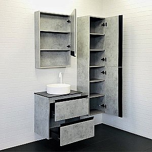 Тумба с раковиной Comforty Эдинбург 00-00005701 60 бетон светлый для ванной в интернет-магазине Sanbest