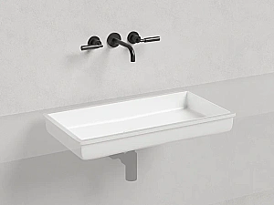 Раковина врезная снизу столешницы Salini MAREA 10 1802210M 74,7 из искусственного камня S-Stone, белая матовая купить в интернет-магазине Sanbest