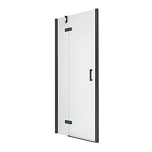 Душевая дверь NEW TRENDY NEW RENOMA BLACK D-0195A/D-0196A 90 стекло прозрачное/профиль черный купить в интернет-магазине Sanbest