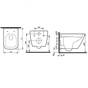 Унитаз подвесной AM.PM Spirit V2.0 C701701SC белый, безободковый купить в интернет-магазине Sanbest