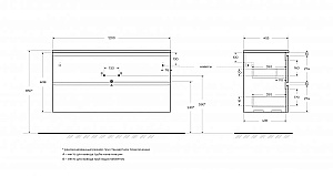 Тумба с раковиной BelBagno UNO 120 темно-серый матовый для ванной в интернет-магазине Sanbest