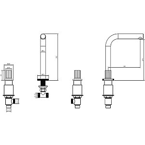 Смеситель для раковины Boheme AURA 152-MG-A матовое золото купить в интернет-магазине сантехники Sanbest