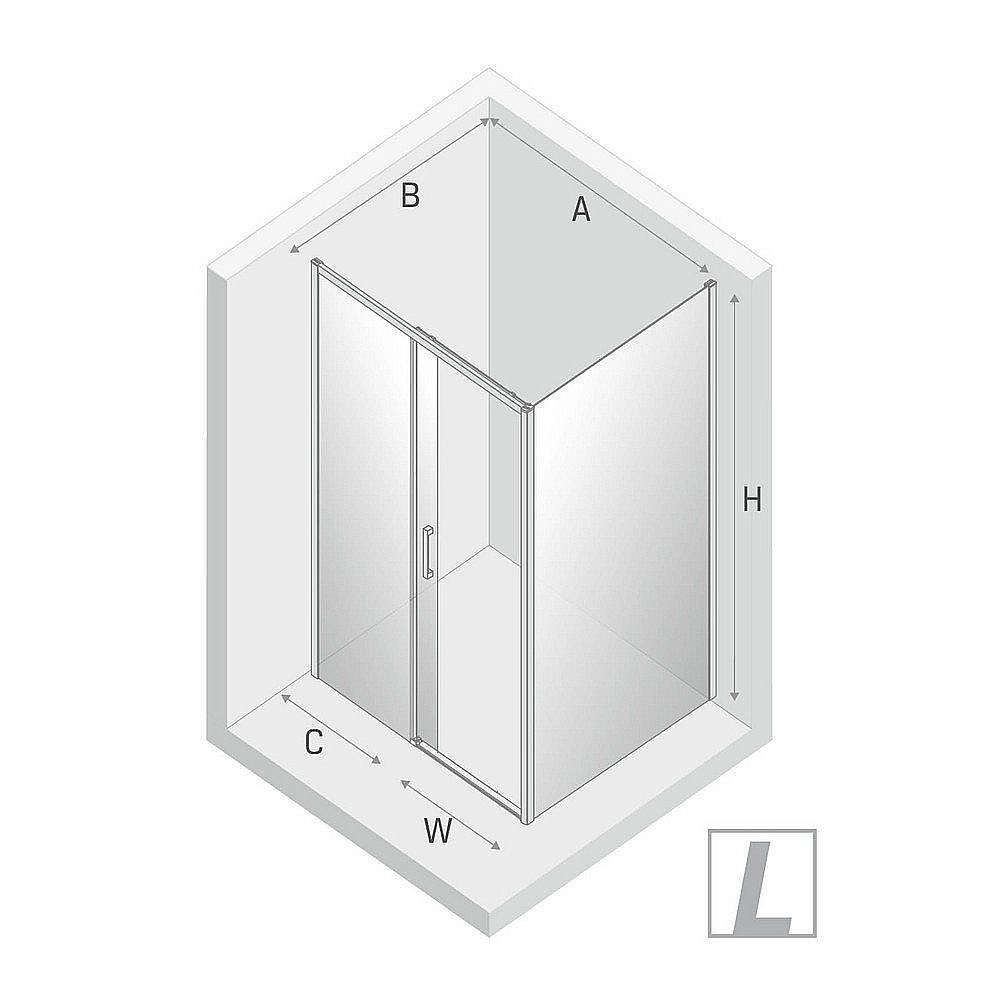 Душевой уголок NEW TRENDY PRIME 150x90 стекло прозрачное/профиль хром купить в интернет-магазине Sanbest