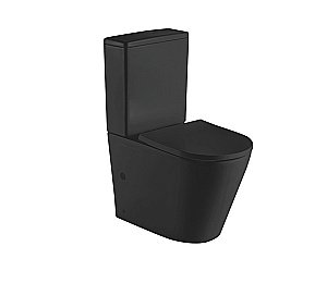Унитаз напольный CeramaLux 2179MB черный матовый, безободковый, с бачком, с крышкой микролифт купить в интернет-магазине Sanbest