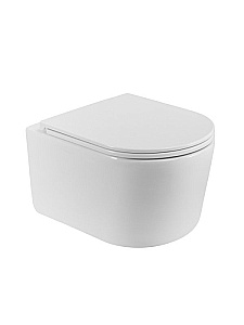 Унитаз подвесной BelBagno Unique BB007CH-TOR/SC белый, безободковый, с крышкой микролифт, слив-торнадо купить в интернет-магазине Sanbest
