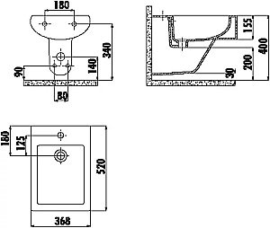 Биде подвесное Creavit Slim SM510.00000 купить в интернет-магазине Sanbest