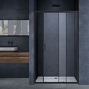 Душевая дверь Vincea Alpha 110 VDS-3AL110CLB стекло прозрачное/профиль черный купить в интернет-магазине Sanbest