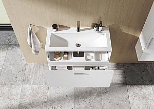 Тумба с раковиной Ravak SD CLEAR II 80 X000001642/XJJ01180000 белая для ванной в интернет-магазине Sanbest