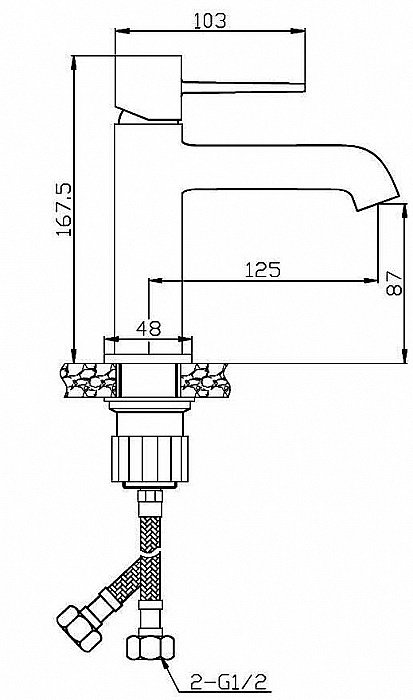 Смеситель для раковины Orange Karl M05-021cr хром купить в интернет-магазине сантехники Sanbest