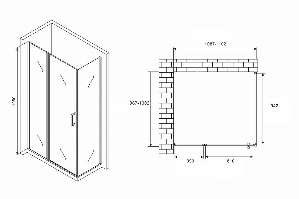 Душевой уголок Abber Sonnenstrand AG04110S-S100 110x100 купить в интернет-магазине Sanbest