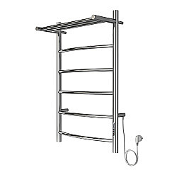 Полотенцесушитель электрический Azario VERONA П5 500х800 AZ04858P хром купить в интернет-магазине сантехники Sanbest