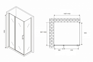 Душевой уголок Abber Sonnenstrand AG04110S-S100 110x100 купить в интернет-магазине Sanbest