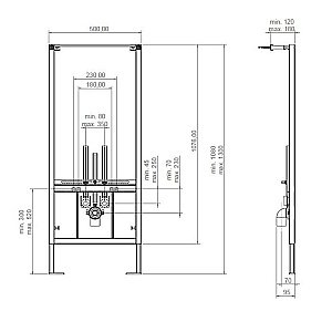 Система инсталляции для биде Artceram 700.102 купить в интернет-магазине сантехники Sanbest